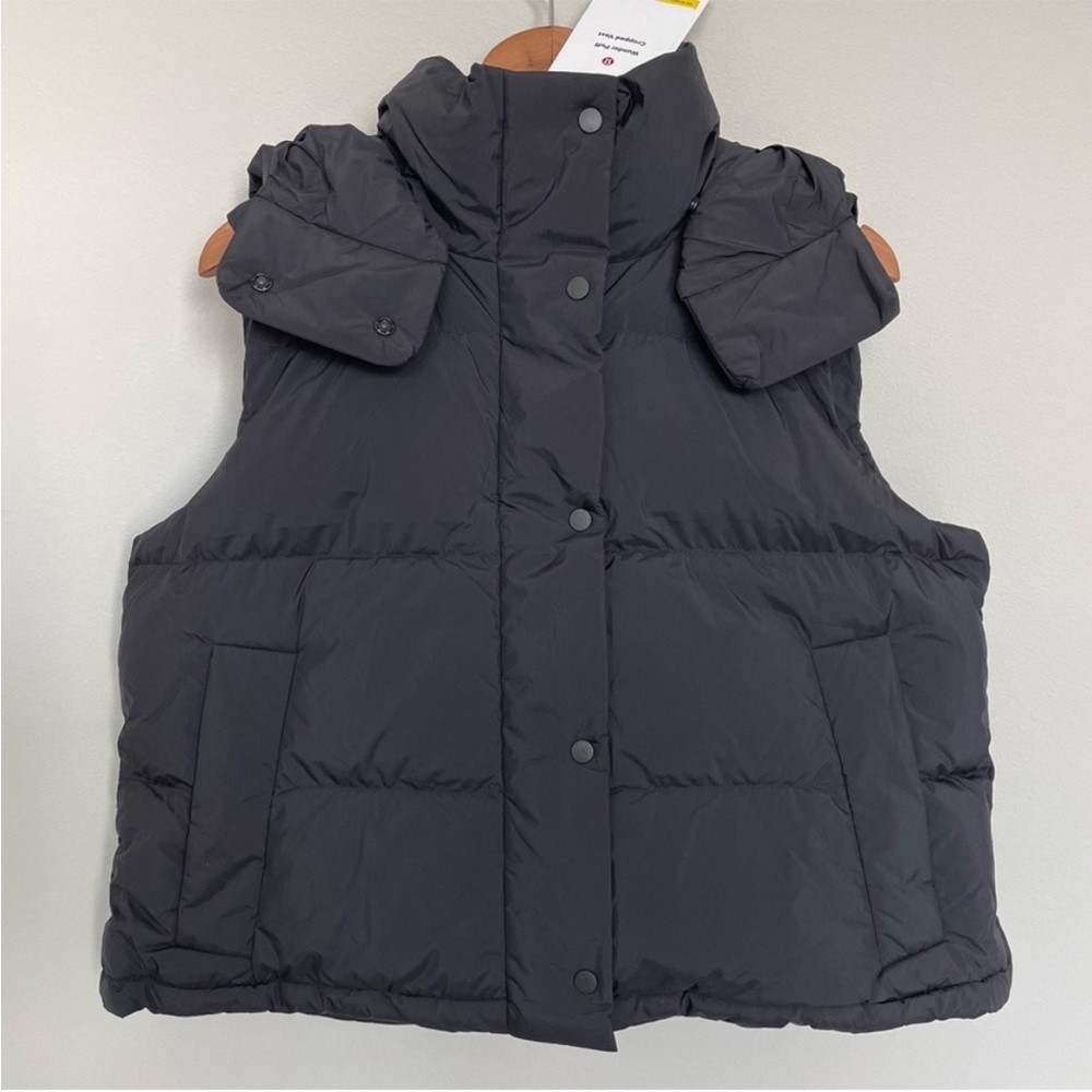 NWT Lululemon Wunder Puff Cropped Vest Black Size 12